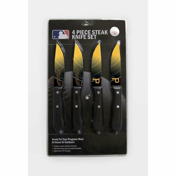 The Sports Vault Pittsburgh Pirates Knife Set - Steak - 4 Pack TH51655